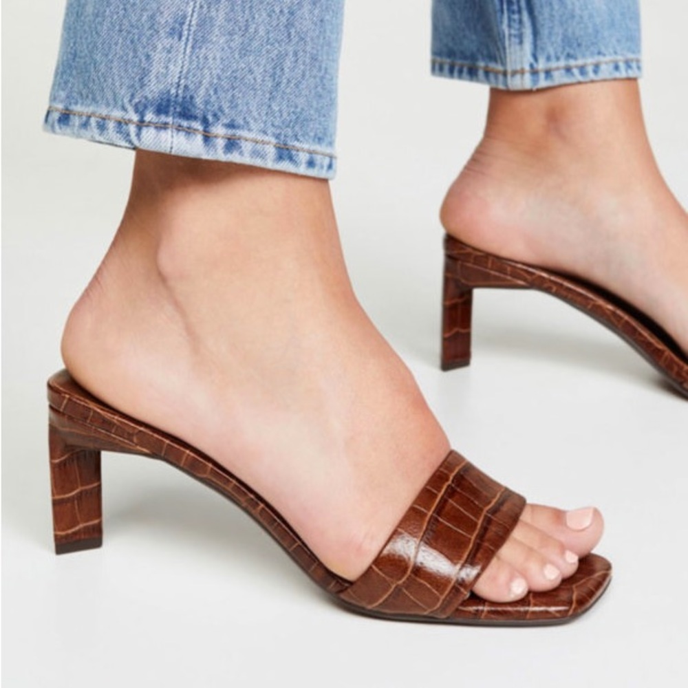 Senso Maisy Croc Embossed Slide Sandals